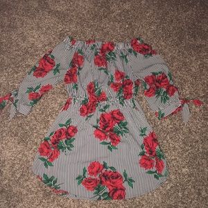 off the shoulder dress